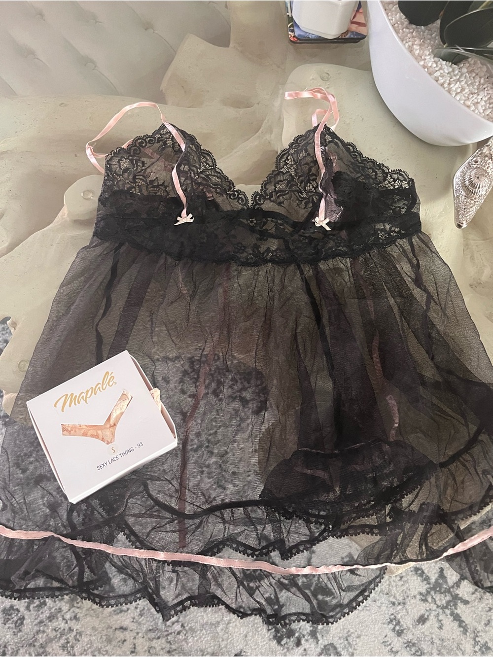 Vintage VICTORIA SECRET BABY DOLL NIGHTIE XS WITH PANTIES